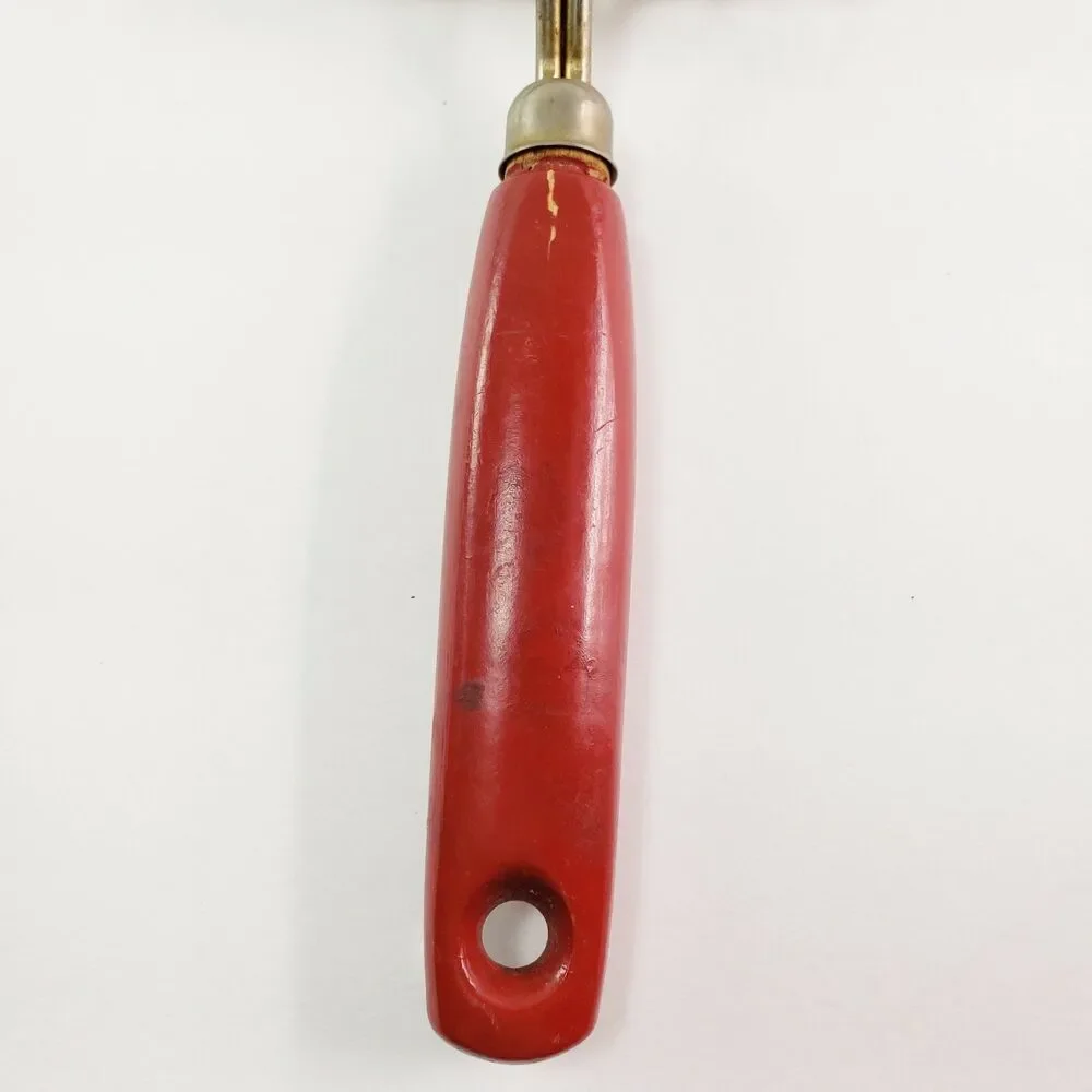 Vtg Ekco Slicer Red Wood Handle Cheese Tomato Kitchen Utensil Gadget USA